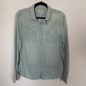 All Saints Distressed Denim Shirt